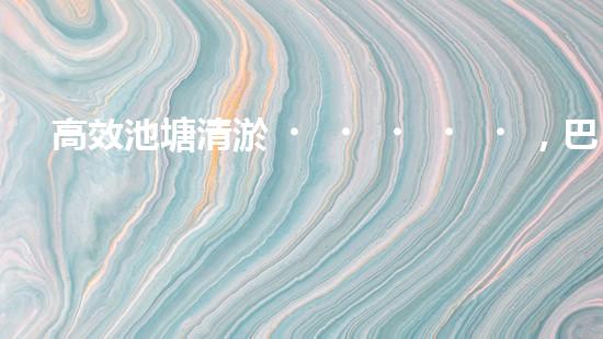 高效池塘清淤，巴洛仕設(shè)備助您一臂之力